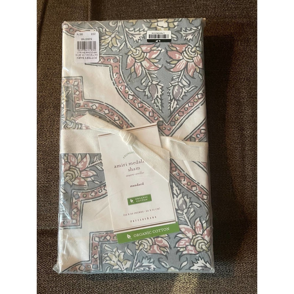 NWT Pottery Barn Organic Cotton pillow sham 26” x 20”